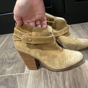 Rag & Bone tan leather suede booties